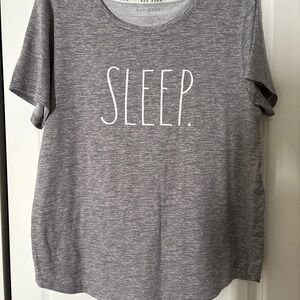Rae Dunn Gray Short Sleeve Sleep Tee